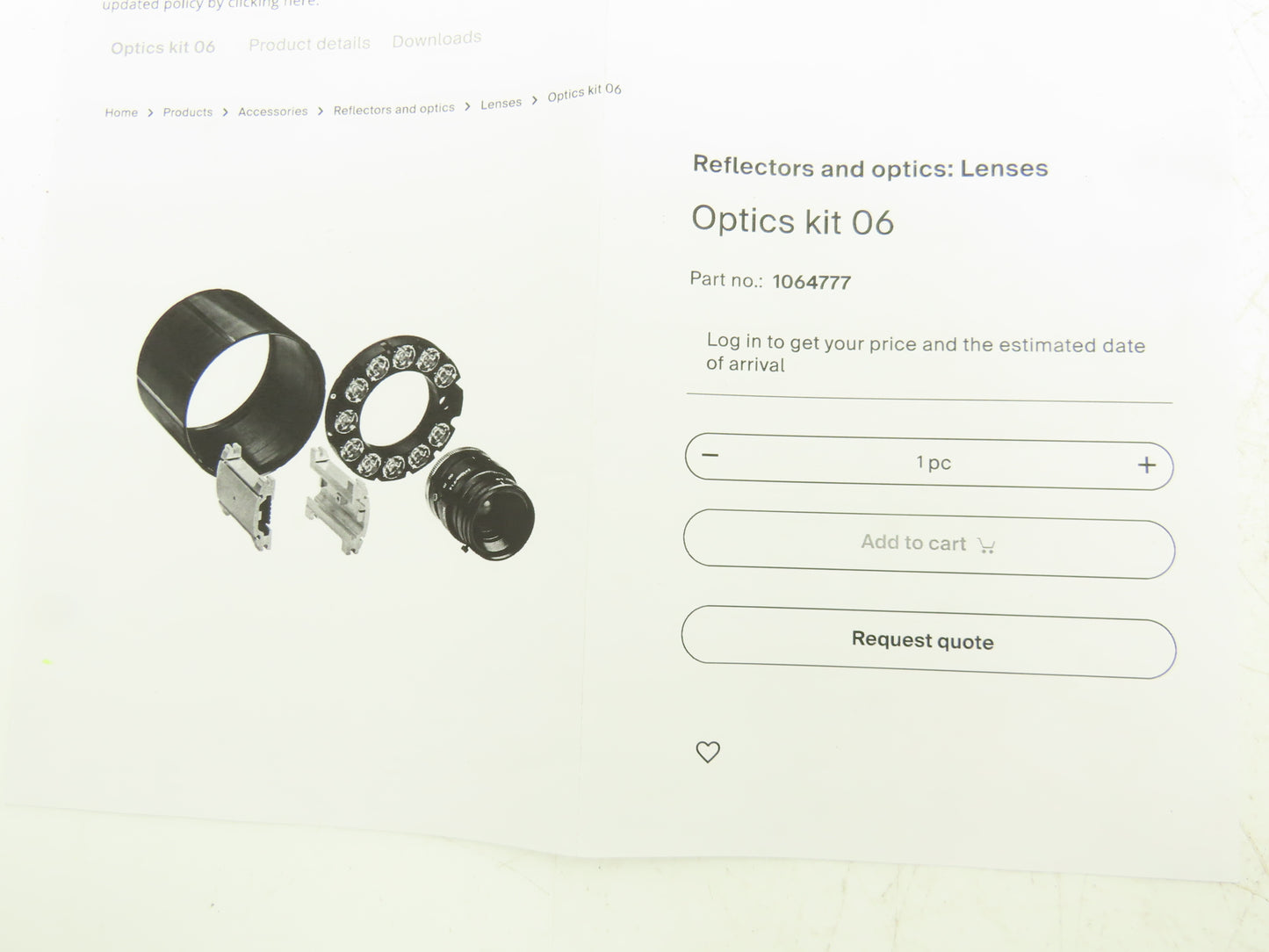 Sick 1068496 Lector65x Image Based Code Reader 24VDC w/Optics Kit 06