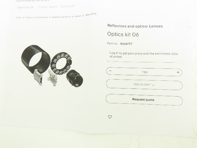 Sick 1068496 Lector65x Image Based Code Reader 24VDC w/Optics Kit 06