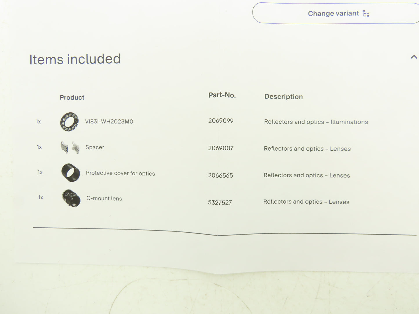 Sick 1068496 Lector65x Image Based Code Reader 24VDC w/Optics Kit 06