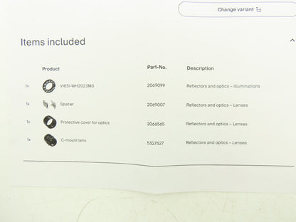 Sick 1068496 Lector65x Image Based Code Reader 24VDC w/Optics Kit 06