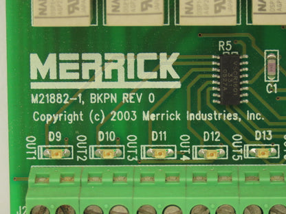 Merrick M21882-1 PCB Control Relay Output Printed Circuit Board Rev 0