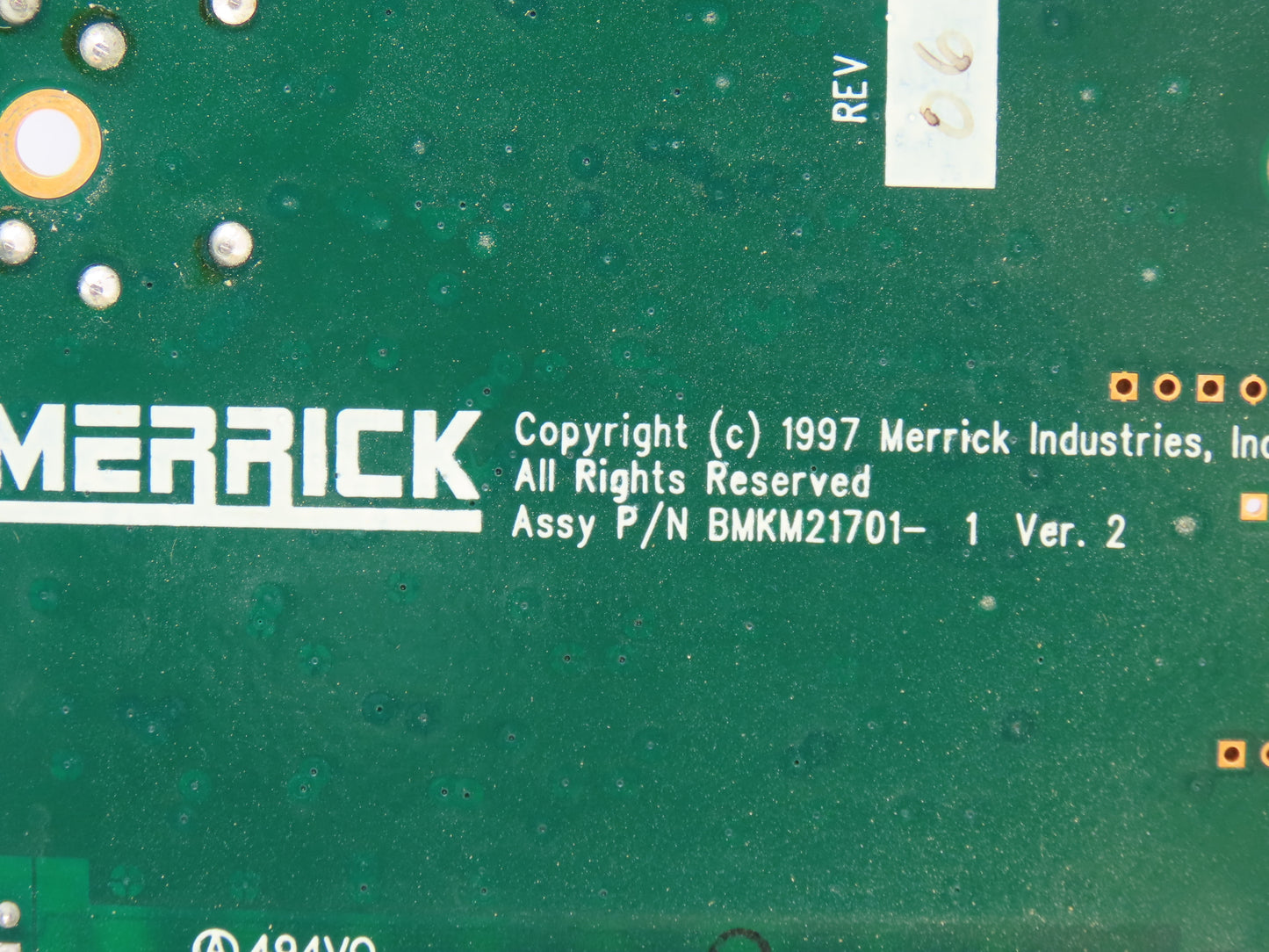 Merrick BMKM21701-1 PCB Alarm Control Printed Circuit Board Version 2