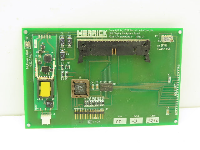 Merrick BMKM21684-1 PCB LCD Display Backplane Printed Circuit Board Rev 2