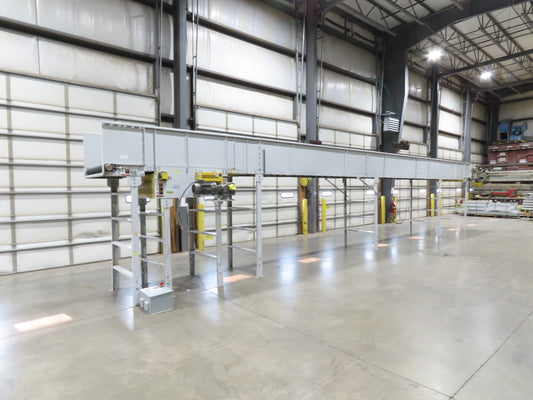 Hytrol BPC 43"x 45' 9" Slider Bed Conveyor 41" Belt 5Hp 3PH Center Drive 180fpm