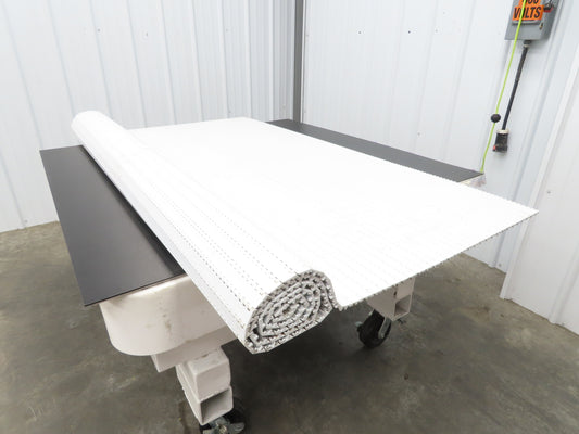 Intralox Series 1600 MatTop Flat Top Plastic Conveyor Belt 66"W x 84"L White