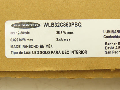 Banner WLB32C850PBQ WLB32 Work Light Bar Switched Hi/Low/Off 850mm 12-30VDC