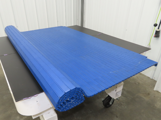Intralox Series 1600 MatTop Flat Top Plastic Conveyor Belt 59-3/4"W x 77"L Blue