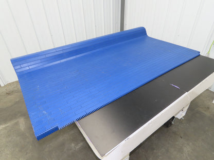 Intralox Series 1600 MatTop Flat Top Plastic Conveyor Belt 59-3/4"W x 77"L Blue