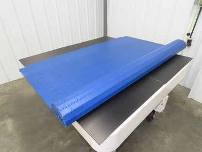 Intralox Series 1600 MatTop Flat Top Plastic Conveyor Belt 59-3/4"W x 77"L Blue