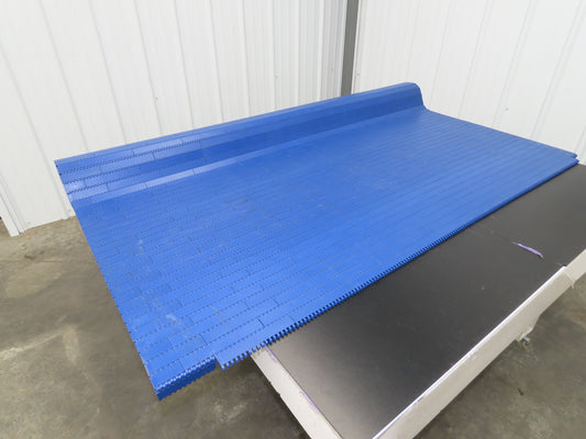 Intralox Series 1600 MatTop Flat Top Plastic Conveyor Belt 59-3/4"W x 77"L Blue