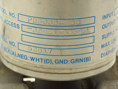 Gould PD3000-200-32-21-XX-61 Electronic Pressure Transmitter 30VDC 0-2000PSI XP