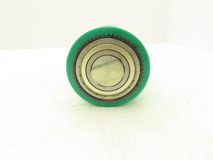 Mantissa 000-127-31  4" Drive Roller Pulley for Belt Conveyor Green Poly