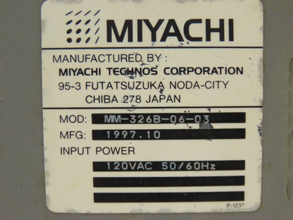 Miyachi MM-326B-06-03 Welding Power Supply Weld Monitor Checker & Welcard