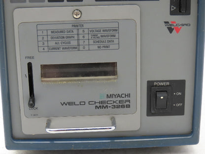 Miyachi MM-326B-06-03 Welding Power Supply Weld Monitor Checker & Welcard