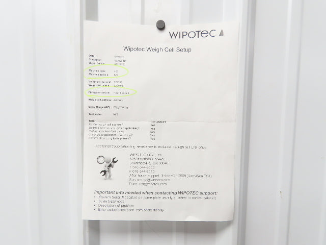 Wipotec OCS IW-B-150K-FS-8-12-19-26-27 Conveyor Weigh Cell HC Checkweigher 60kg