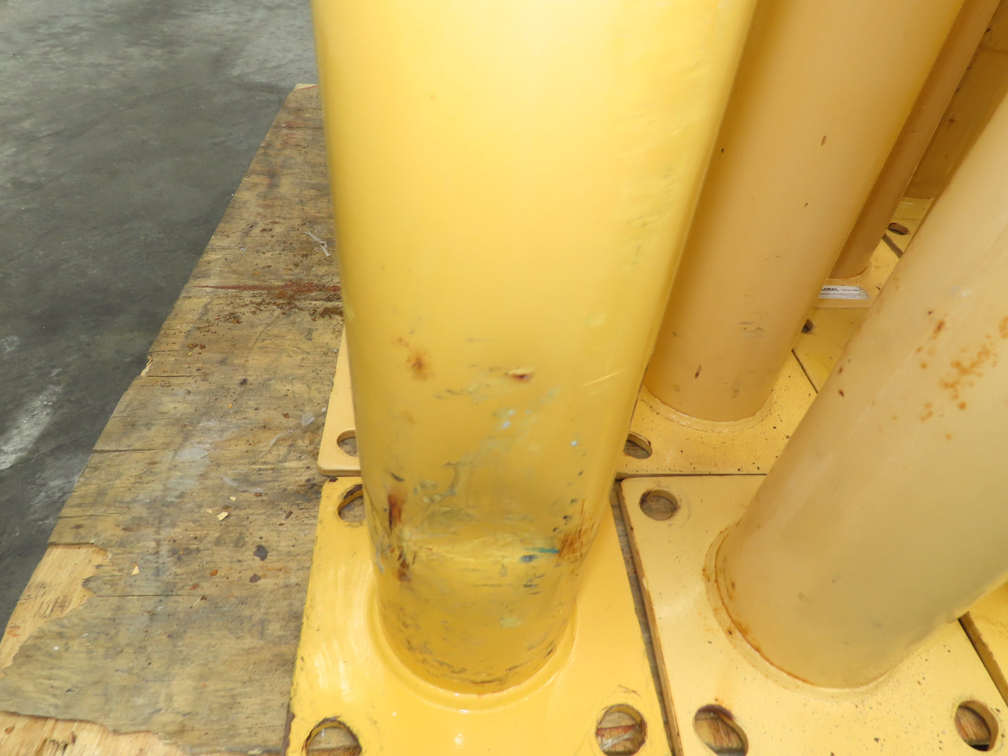 Global WB337327R Steel Safety Bollard Post Yellow 4.5"x 36" Lot of 25