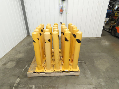 Global WB337327R Steel Safety Bollard Post Yellow 4.5"x 36" Lot of 25