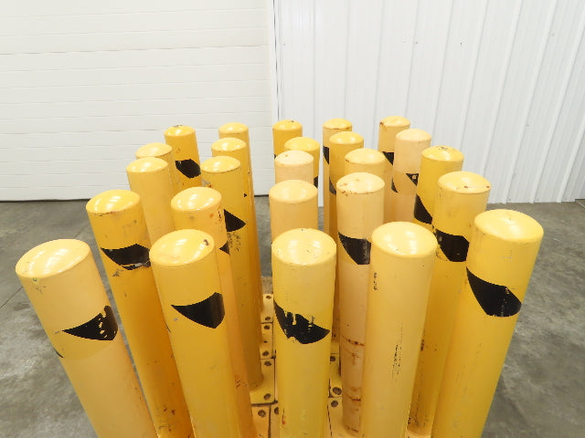 Global WB337327R Steel Safety Bollard Post Yellow 4.5"x 36" Lot of 25