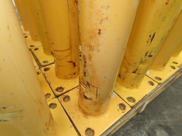 Global WB337327R Steel Safety Bollard Post Yellow 4.5"x 36" Lot of 25