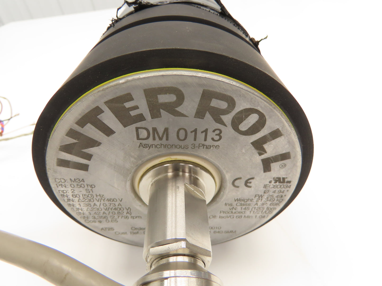 Interroll DM0113 Drum Motor 5" Motorized Lagged Drive Pulley 230/460V 3PH