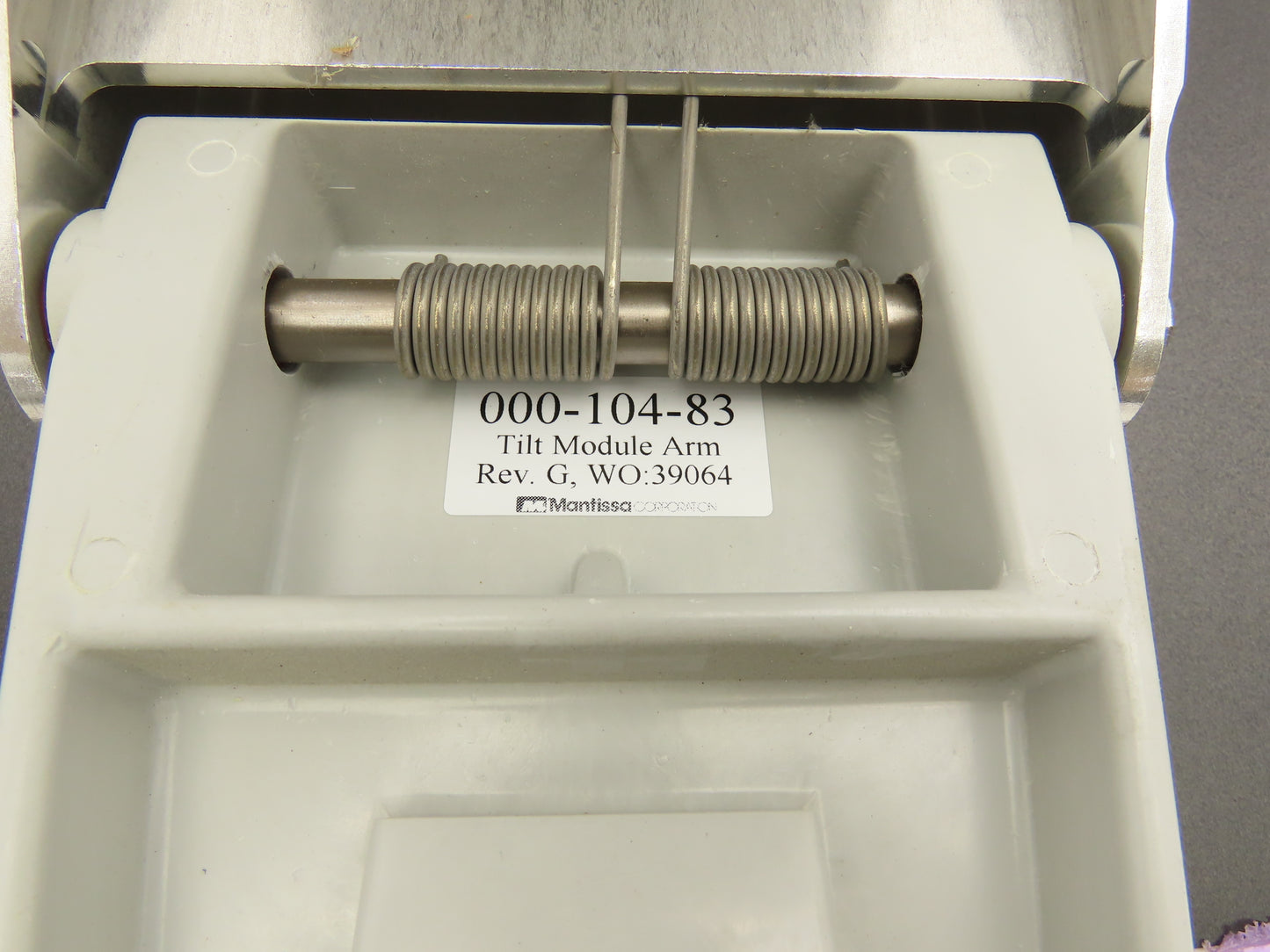 Mantissa 000-104-02-150 Sorter Conveyor Tilt Deck Tray Tipper Gray TM Assembly