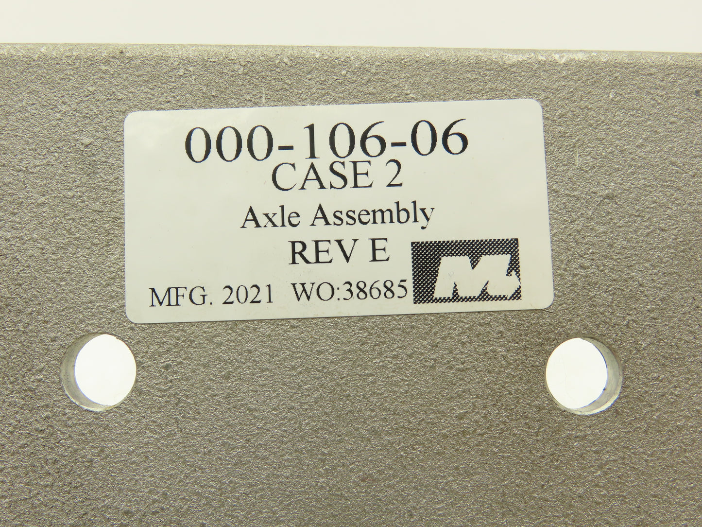 Mantissa Eurosort 000-106-06E Sorter Conveyor Carrier Axle Assembly