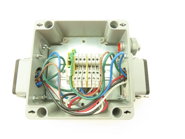 Hoffman CCA16169  Aluminum Enclosure Junction Box 160x160x90mm 16A 6-pin Plugs