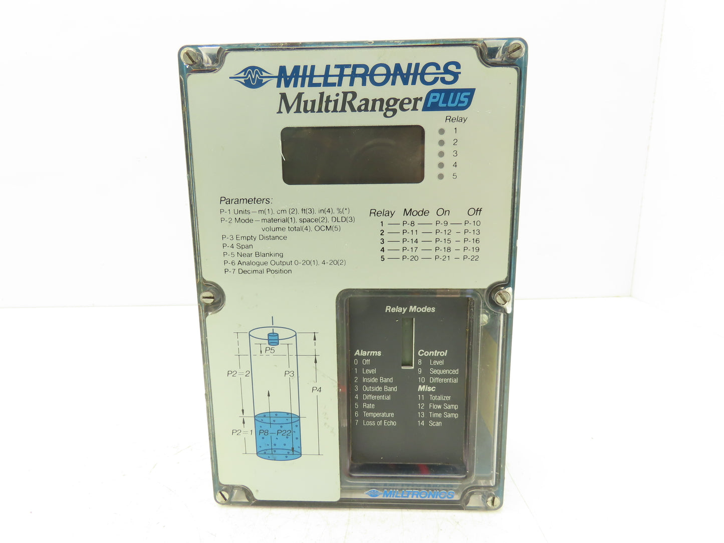 Millltronics 24751290 MultiRanger Plus Programmable 5Ch Relay Level Monitor