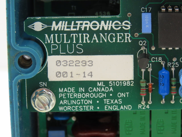 Millltronics 24751290 MultiRanger Plus Programmable 5Ch Relay Level Monitor