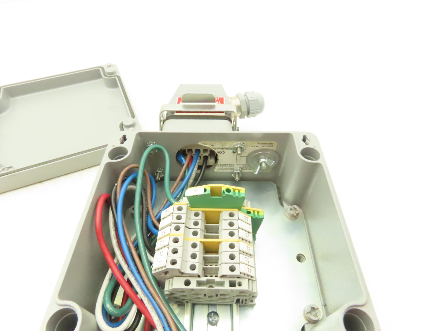 Hoffman CCA16169 Aluminum Enclosure Junction Box 160x160x90mm 16A 6-pin Plugs