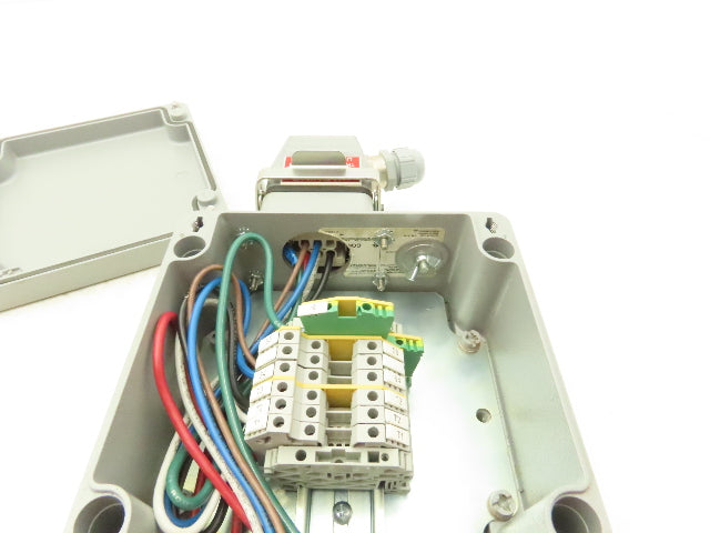 Hoffman CCA16169 Aluminum Enclosure Junction Box 160x160x90mm 16A 6-pin Plugs