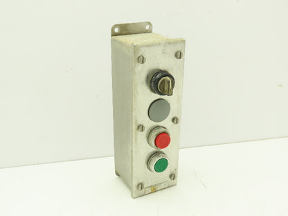 Allen Bradley 800R-4HZ4 Pushbutton 30mm Operator Control Station Enclosure SS