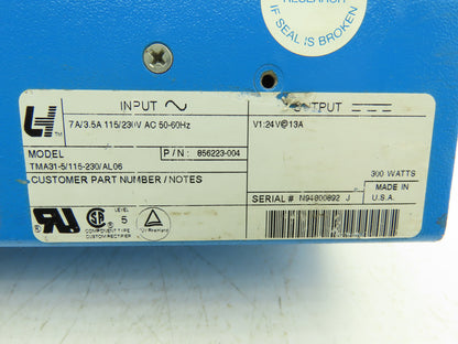 LH Research TMA31-5 Power Supply 24VDC 13A 300W Output 115-230VAC 50/60Hz Input