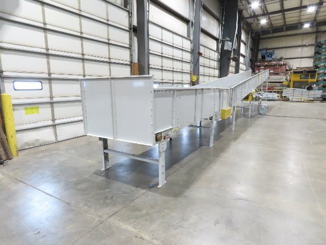 Hytrol BPC 49"x 54' Incline Belt Conveyor 7.5Hp 3PH Center Drive 170fpm 88-92"H