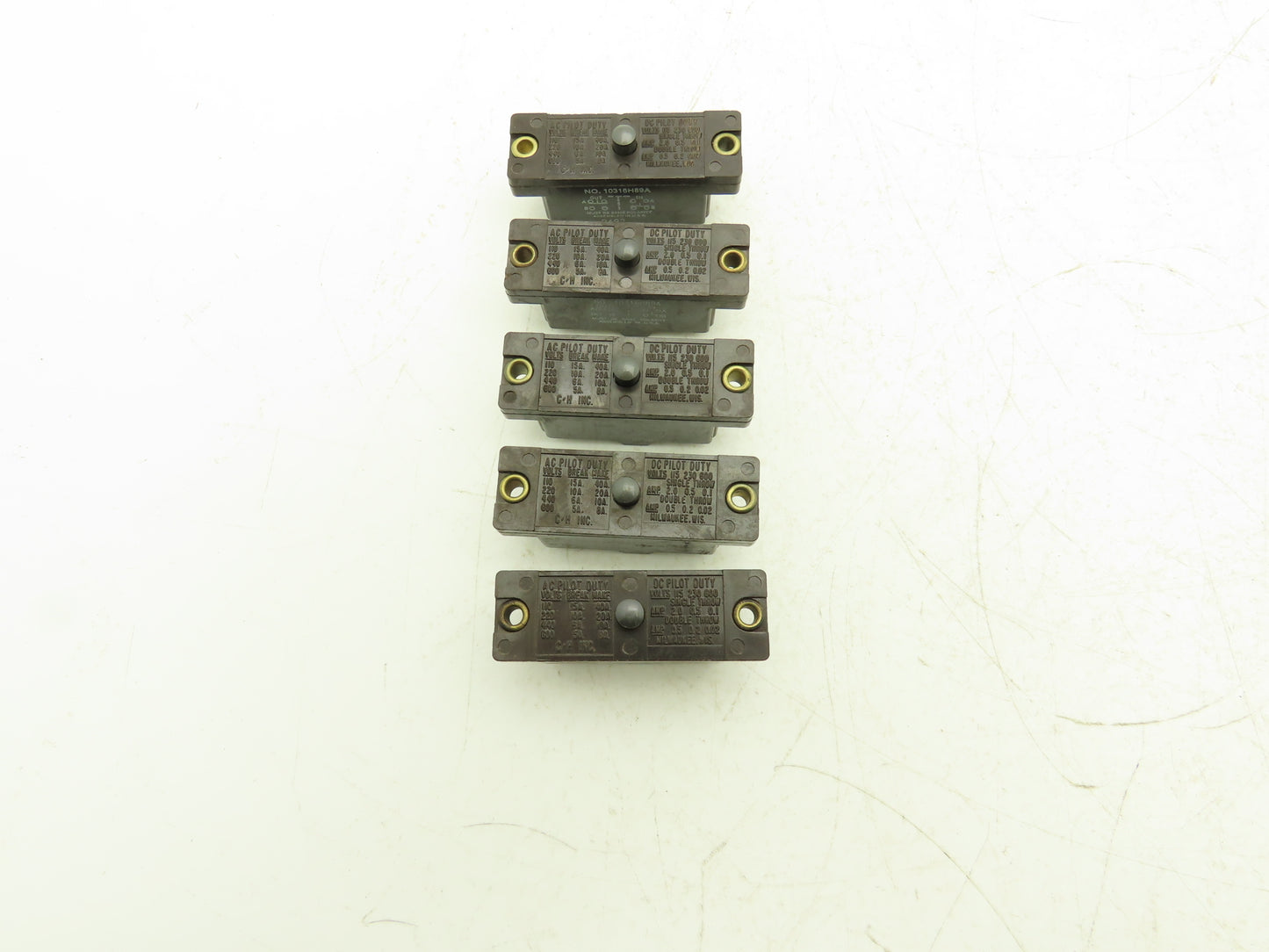 Cutler-Hammer 10316H89A Microswitch 1NO/1NC 20A 240VAC Lot of 5