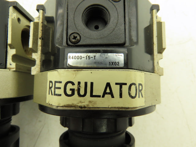 CKD Corp R4000-15-T Pneumatic Pressure Regulator 145PSI Max 1/2"NPT Lot of 2