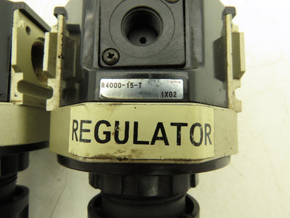 CKD Corp R4000-15-T Pneumatic Pressure Regulator 145PSI Max 1/2"NPT Lot of 2