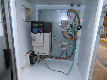 Hytrol BPC 49"x 56' Incline Belt Conveyor 7.5Hp 3PH Center Drive 170fpm 108"H