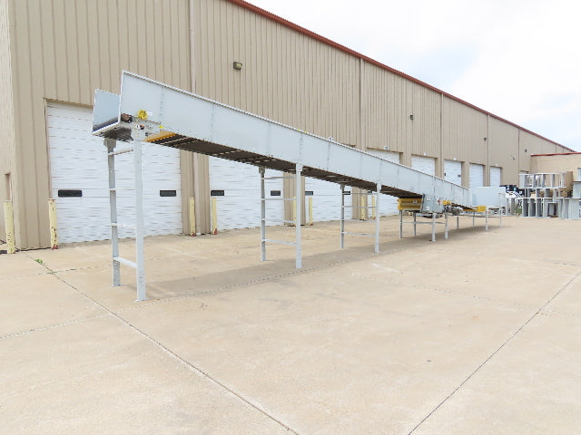 Hytrol BPC 49"x 56' Incline Belt Conveyor 7.5Hp 3PH Center Drive 170fpm 108"H