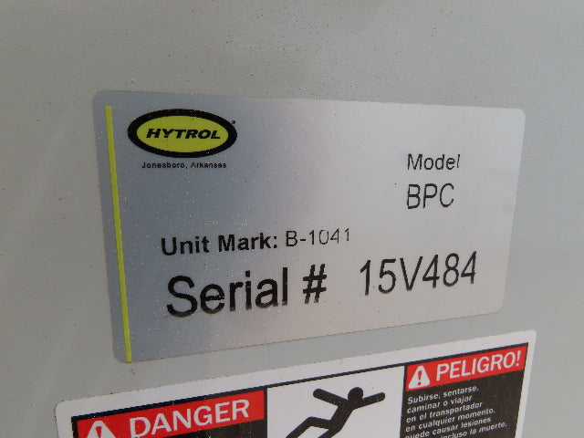 Hytrol BPC 49"x 56' Incline Belt Conveyor 7.5Hp 3PH Center Drive 170fpm 108"H