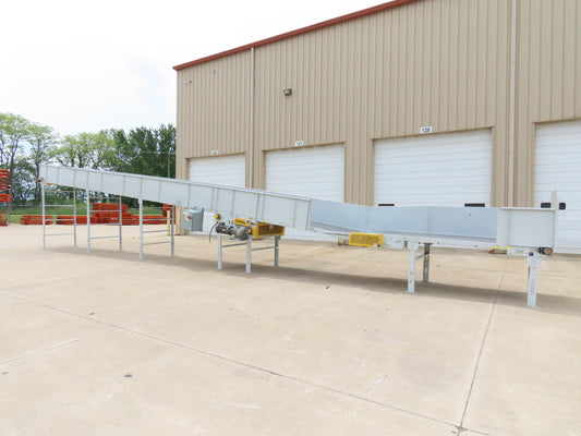 Hytrol BPC 49"x 56' Incline Belt Conveyor 7.5Hp 3PH Center Drive 170fpm 108"H