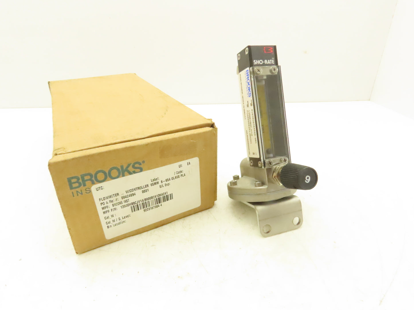Brooks 1350EHB8CJV1A Flow Meter Sho-Rate Sight Glass Tube 10-50 SCFH 1/4"npt