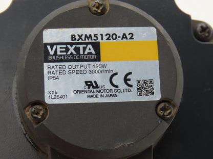 Oriental Vexta BXM5120-A2 Brushless DC Motor 120W 3000 RPM