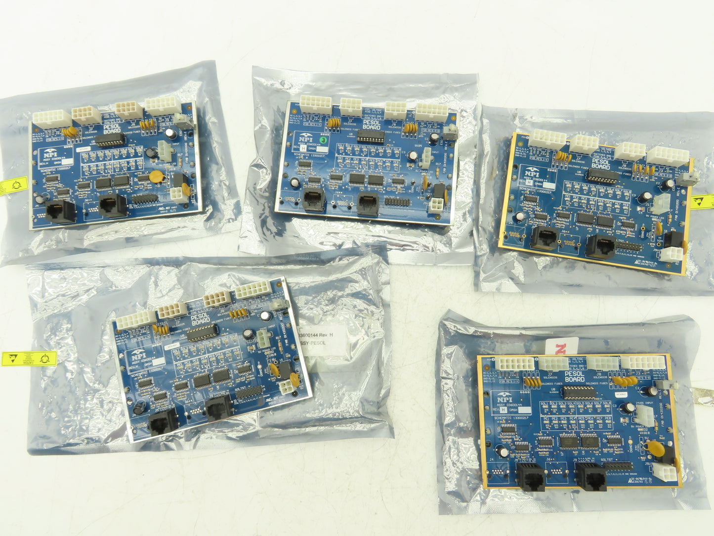 NPI 03600144 PCB Pesol Board Control Panel Rev H Lot of 5