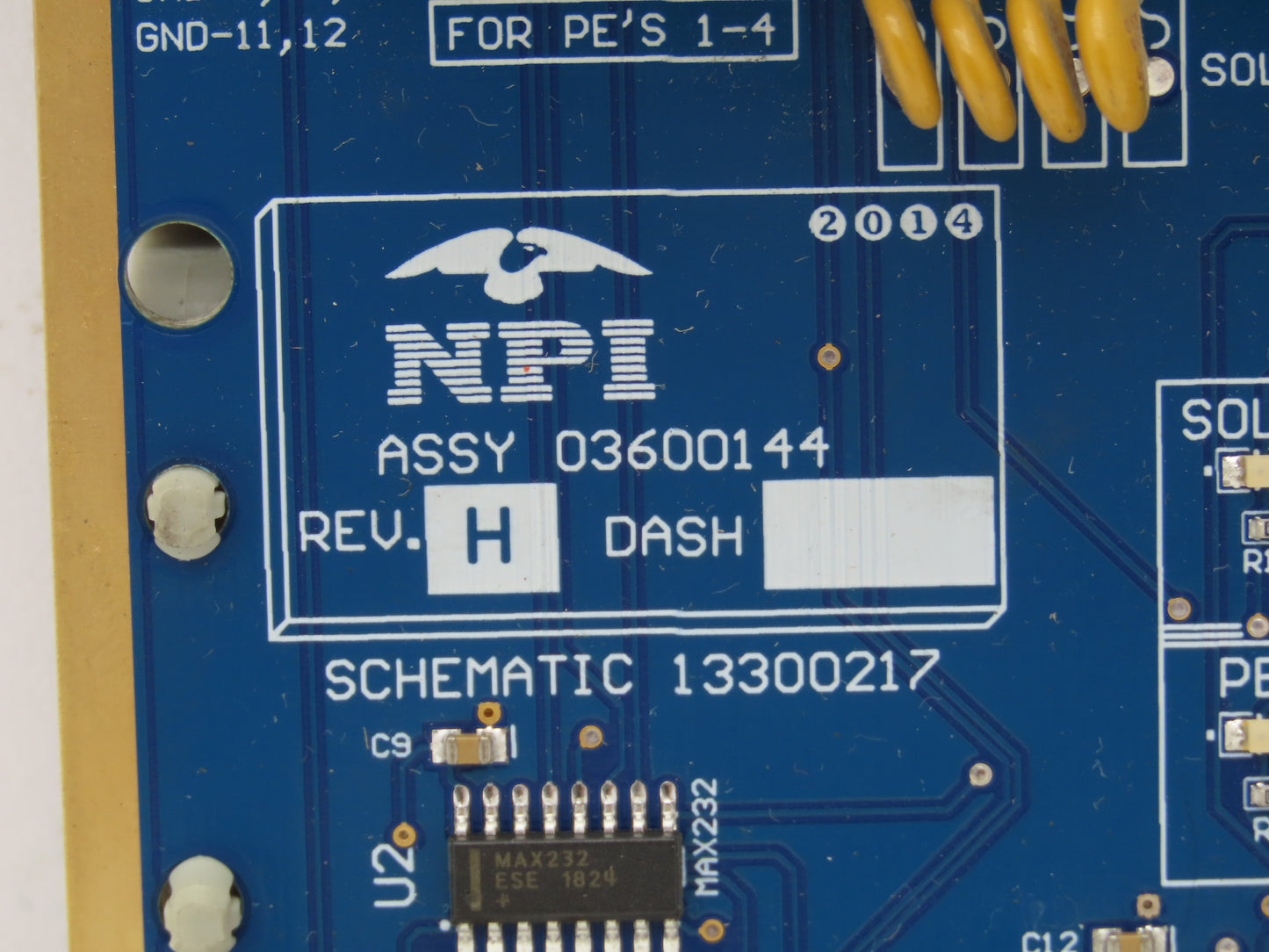 NPI 03600144 PCB Pesol Board Control Panel Rev H Lot of 5