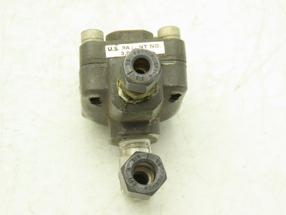 American Standard P54350-2 Pneumatic Shuttle Valve 200psi  1/4" Ports