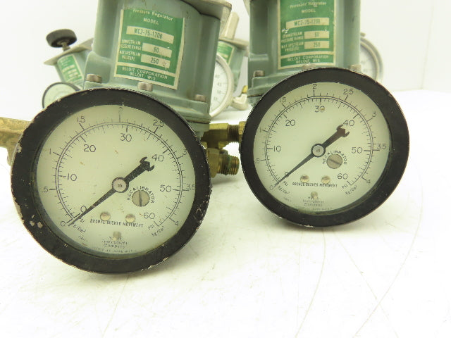 Beloit MC2-75-120B Pneumatic Air Regulator Valve W/Guage 60psi 3/8" NPT Lot Of 5