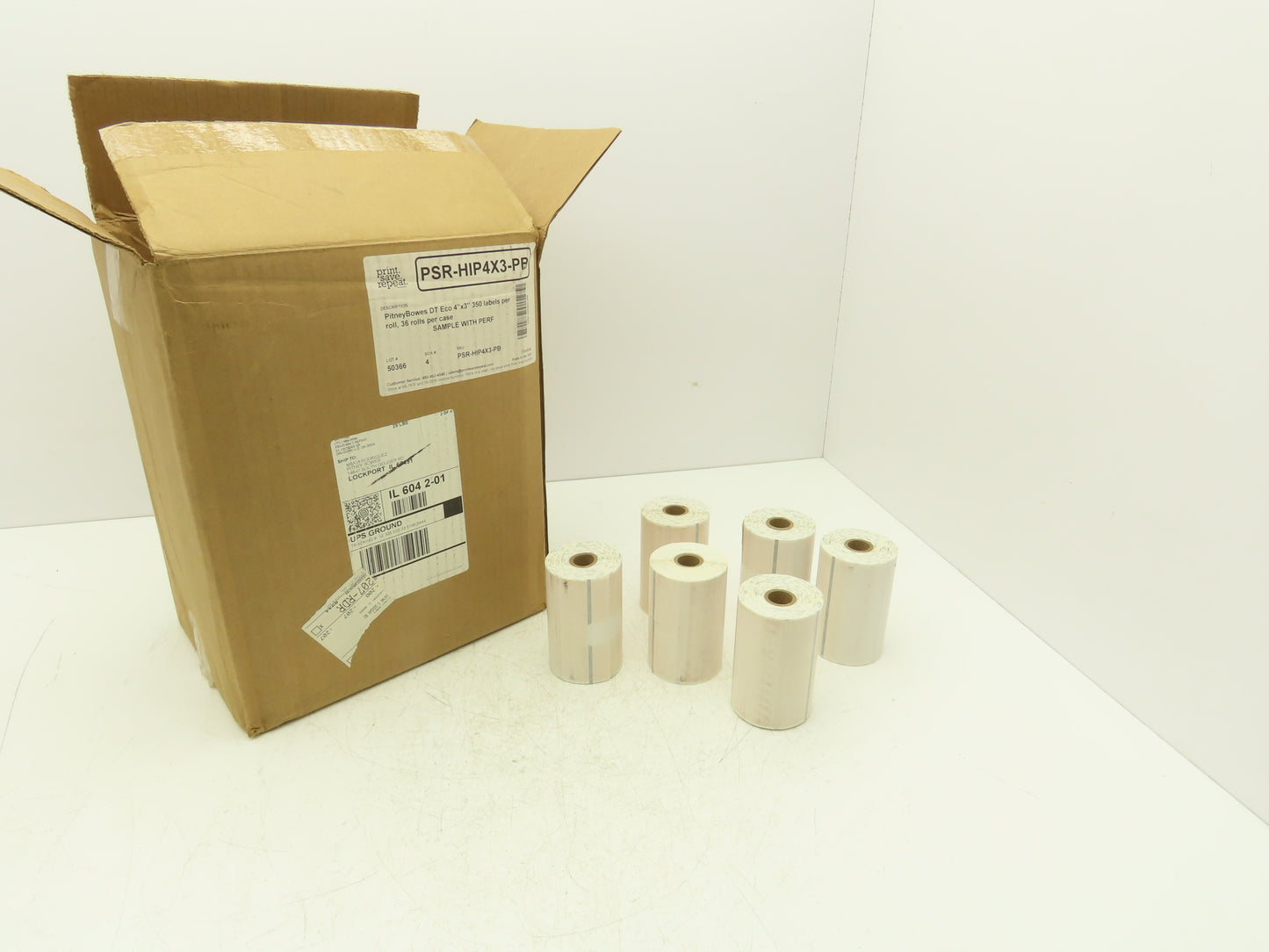 Print Save Repeat PSR-HIP4X3 Direct Thermal 4x3" Barcode Labels 36 Roll 12600ct