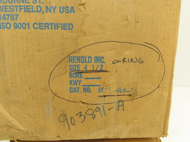 Renold Ajax 6901-458-1 Size 4-1/2 Flex Gear Coupling Sleeve O-Ring Seal 13.63"OD