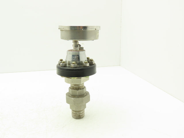Ashcroft C1215 Type 101 Threaded Diaphragm Seal With 0-60psi Guage 1" NPT